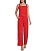 Bailey Rose Pull On Woven Eyelet Coordinating Pants - Image 3