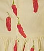 Bailey Rose Red Chili Pepper Halter Top Mini Dress, Color:Cream - Image 3