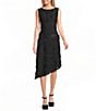 Bailey Rose Rosette Sleeveless Asymmetrical Hem Midi Dress - Image 5