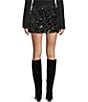 Bailey Rose Sequin Mini Skirt, Color:Black - Image 2