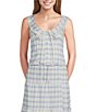 Bailey Rose Sleeveless Peter Pan Plaid Coordinating Top - Image 1