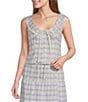 Bailey Rose Sleeveless Peter Pan Plaid Coordinating Top - Image 1