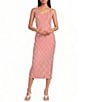 Bailey Rose Stripe Sleeveless Square Neck Open Back Midi Dress - Image 1
