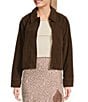 Bailey Rose Suede Long Sleeve Coordinating Jacket, Color:Chocolate - Image 1