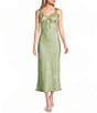Bailey Rose Sweetheart Neck Pasta Print Midi Dress - Image 1