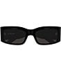 Color:Black - Image 2 - Men's Paper 56mm Rectangle Sunglasses
