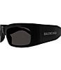 Color:Black - Image 3 - Men's Paper 56mm Rectangle Sunglasses