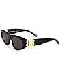 Color:Black - Image 1 - Unisex BB0095S 53mm Cat Eye Sunglasses
