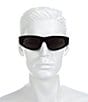 Color:Black - Image 2 - Unisex BB0095S 53mm Cat Eye Sunglasses