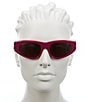 Color:Fuchsia - Image 2 - Unisex BB0095S 53mm Cat Eye Sunglasses