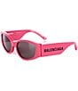 Color:Fuchsia - Image 1 - Unisex BB0258S 58mm Cat Eye Sunglasses