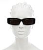 Color:Black - Image 2 - Unisex BB0260S 56mm Square Sunglasses