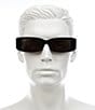 Color:Black - Image 3 - Unisex BB0260S 56mm Square Sunglasses