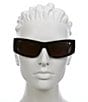 Color:Black - Image 2 - Unisex BB0301S Edgy 66mm Cat Eye Sunglasses