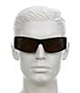 Color:Black - Image 3 - Unisex BB0301S Edgy 66mm Cat Eye Sunglasses