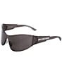 Color:Gray - Image 1 - Women's BB0257S 56mm Cat Eye Sunglasses