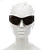 Color:Gray - Image 2 - Women's BB0257S 56mm Cat Eye Sunglasses