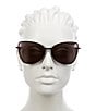 Color:Black - Image 2 - Women's BB0262SA 60mm Butterfly Sunglasses
