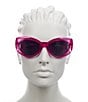 Color:Fuchsia - Image 2 - Women's BB0267S 57mm Oval Sunglasses