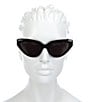 Color:Black - Image 2 - Women's BB0270S 56mm Cat Eye Sunglasses