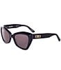 Color:Black - Image 1 - Women's BB0271S 56mm Butterfly Sunglasses