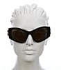 Color:Black - Image 2 - Women's BB0287S Dynasty 55mm Cat Eye Sunglasses