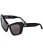 Color:Black - Image 1 - Women's BB0293S Monaco 58mm Cat Eye Sunglasses