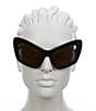 Color:Black - Image 2 - Women's BB0293S Monaco 58mm Cat Eye Sunglasses