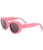 Color:Pink - Image 1 - Women's BB0294S Monaco 55mm Oval Sunglasses