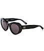 Color:Black - Image 1 - Women's BB0294S Monaco 55mm Oval Sunglasses