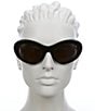 Color:Black - Image 2 - Women's BB0294S Monaco 55mm Oval Sunglasses