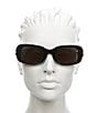 Color:Black - Image 2 - Women's BB0310SK Dynasty 53mm Rectangle Sunglasses