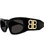 Color:Black - Image 3 - Women's Bossy 57mm Cat Eye Sunglasses
