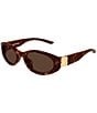 Balenciaga Women's Cosmo 55mm Round Sunglasses - Image 1