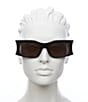 Color:Black - Image 2 - Women's Hourglass 58mm Rectangle Sunglasses