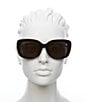 Color:Black - Image 2 - Women's Monaco 54mm Square Sunglasses