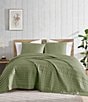 Royal Heritage Bamboo Bliss Drift Quilt Mini Set, Color:Oil Green - Image 1