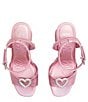 Color:Pink - Image 5 - Barbie™ x ALDO The DreamHouse™ Collection Barbie Party Rhinestone Heart Iridescent Platform Sandals