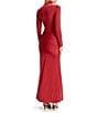 Bardot Alix Turtleneck Tie Front Maxi Dress, Color:Burgundy - Image 2
