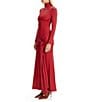 Bardot Alix Turtleneck Tie Front Maxi Dress, Color:Burgundy - Image 3