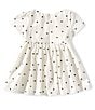 Bardot Baby Girls Cap-Sleeve Alice Polka-Dot Linen-Blend Minidress, Color:White - Image 2