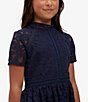Color:Navy - Image 4 - Big Girls 7-16 Mila Mini Lace Dress