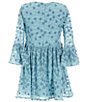 Color:Baby Blue - Image 2 - Big Girls 7-16 Balloon Sleeve Eloise Lace Dress
