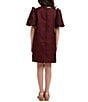Color:Winter Red - Image 2 - Big Girls 7-16 Giselle Puffed-Sleeve Minidress