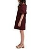 Color:Winter Red - Image 3 - Big Girls 7-16 Giselle Puffed-Sleeve Minidress