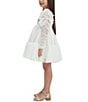 Color:Orchid White - Image 3 - Big Girls 7-16 Juliet Sleeve Beaded Empire Waist Tulle Skirted Dress