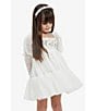 Color:Orchid White - Image 5 - Big Girls 7-16 Juliet Sleeve Beaded Empire Waist Tulle Skirted Dress