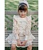 Color:Garden Floral - Image 5 - Big Girls 7-16 Miley Balloon-Sleeve Printed Eyelet-Embroidered Minidress