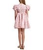 Color:Pink - Image 2 - Big Girls 7-16 Puffed Sleeve Posy Printed Minidress
