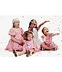 Color:Pink - Image 5 - Big Girls 7-16 Puffed Sleeve Posy Printed Minidress